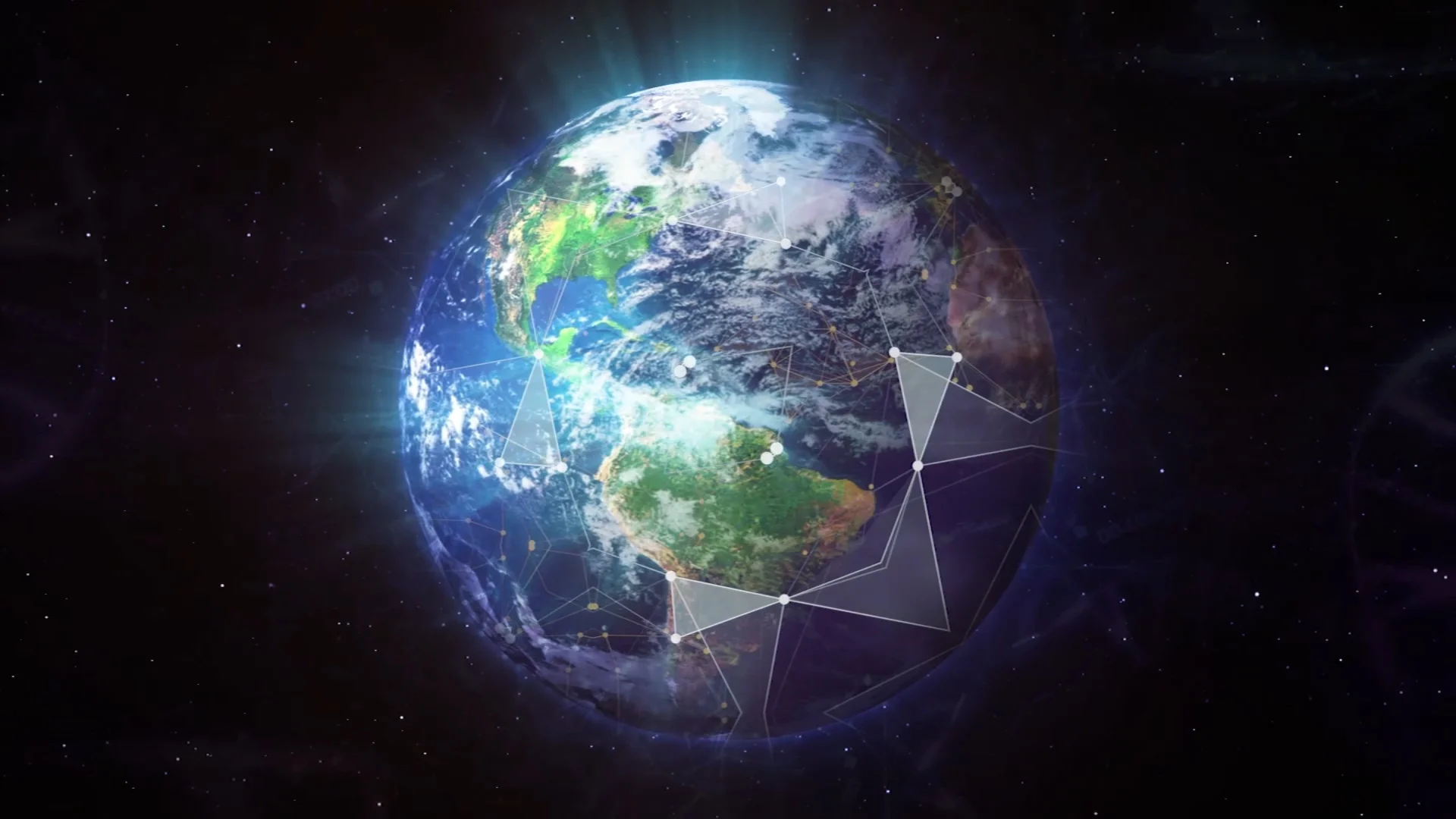 world with white lights